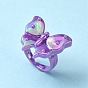 Valentines Day Gifts Kids Acrylic Rings, AB Color, Mixed Style, 14~15mm