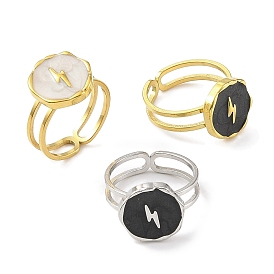 304 эмалированные открытые манжеты из нержавеющей стали для женщин, ионное покрытие (ip), шестиугольник