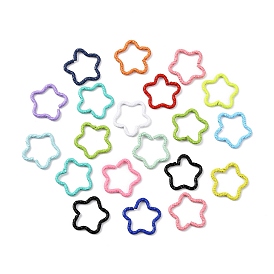 Anneau de liaison en fer, qui peut être ouvert, étoile texturée