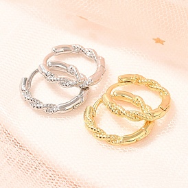 Серьги-кольца из латуни с покрытием стойки, долговечный, без свинца и без кадмия