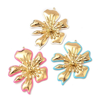 304 эмаль нержавеющей стали большие кулоны, , ионное покрытие (ip), реальный 18 k позолоченный