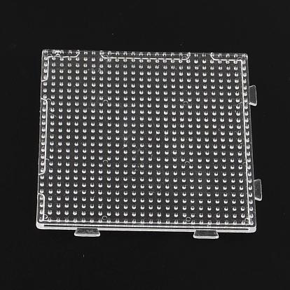 Pegboards carrés pour les mini-perles de 3x2.5mm de fusibles, 75x75x2.5mm