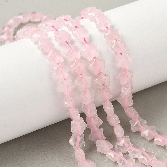 Нити бусин из натурального розового кварца
