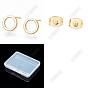 20Pcs Brass Ring Stud Earrings for Women with 20Pcs Friction Ear Nuts