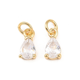 Латунные микро проложить кубического циркония прелести, слезинки, долговечный, стойки покрытие, без свинца и без кадмия