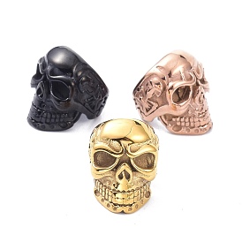 Ion Plating(IP) 304 Stainless Steel Beads, Skull