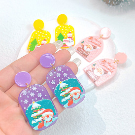 Acrylic Christmas Earrings and Earings Set - Various Styles for Girls
