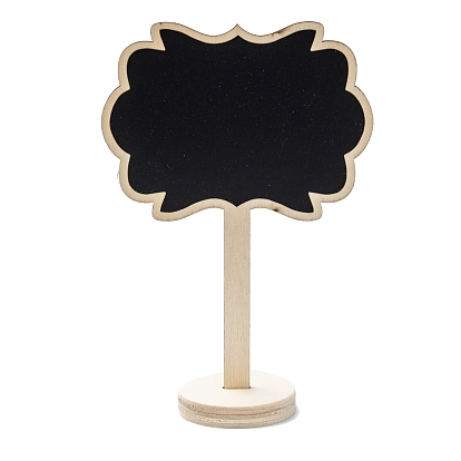 Flower Boxwood Mini Chalkboard Signs, with Support Easels, for Wedding & Birthday Party Decoration