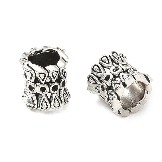 Европейские сплавочные бусины тибетского стиля , бусины с большим отверстием, без кадмия и без свинца, колонка