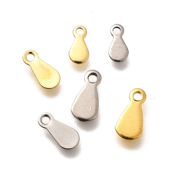 304 брелоки из нержавеющей стали для штамповки заготовок, очарование слезы