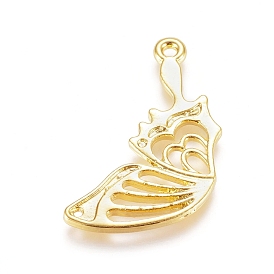 Zinc Alloy Open Back Bezel Pendants, For DIY UV Resin, Epoxy Resin, Pressed Flower Jewelry, Butterfly