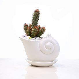 Groceries kka green plant ceramic flower pot desktop creative animal succulent plant small flower pot white
