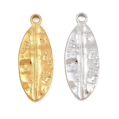 Pendentifs en acier inoxydable, charmes de plumes