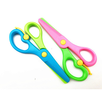China Factory Children´s safety creative handmade scissors plastic  student paper-cutting scissors kindergarten handmade DIY toys as shown in  the picture in bulk online 