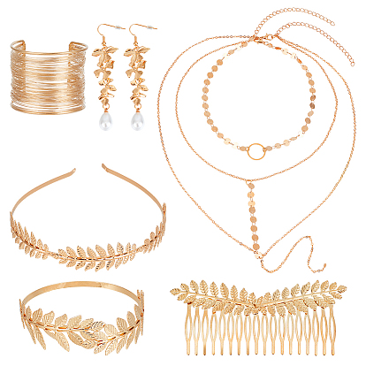 Драгоценность наборы, в том числе серьги-подвески из цинкового сплава с имитацией жемчуга, браслеты, гребни для волос, ободки и ожерелья