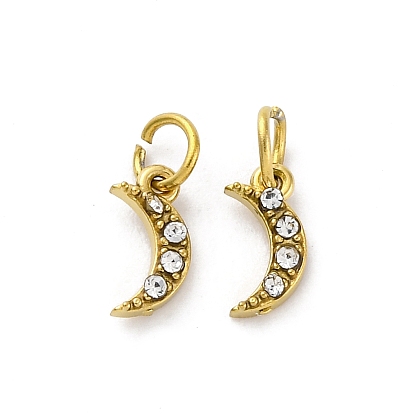 304 из нержавеющей стали горный хрусталь подвески, с целью перехода в кольце, лунное очарование, ионное покрытие (ip)