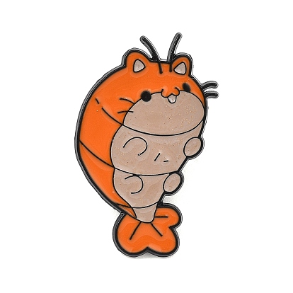 Эмалированные броши в виде лобстера, булавки для лацканов из сплава для одежды рюкзака, чёрные