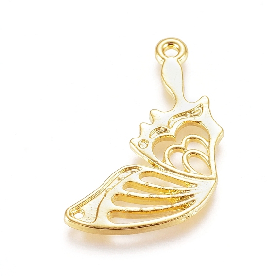 Zinc Alloy Open Back Bezel Pendants, For DIY UV Resin, Epoxy Resin, Pressed Flower Jewelry, Butterfly