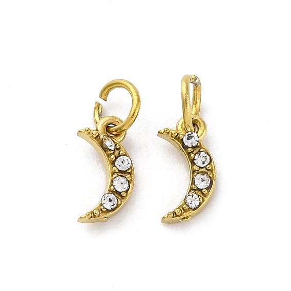 304 из нержавеющей стали горный хрусталь подвески, с целью перехода в кольце, лунное очарование, ионное покрытие (ip)