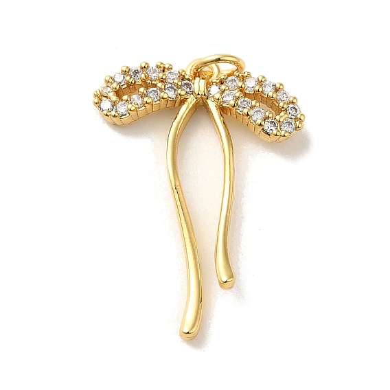 Покрытие стойки латунь микропаве прозрачные подвески из кубического циркония, с целью перехода в кольце, долговечный, без кадмия и без свинца, бантом