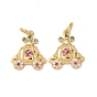 Латунные микро проложить кубического циркония прелести, подвески для карет, без кадмия и без свинца, стойки покрытие, долговечный, с целью перехода в кольце
