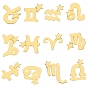 Brass Cabochons, Epoxy Resin Material Filling, for Resin Jewelry Making, Constellation with Star