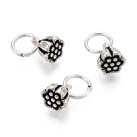 925 Подвески из стерлингового серебра в виде стручка лотоса, с печатью 925