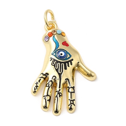 Сплав, окрашенный распылением, с эмалевыми подвесками, хамса рука