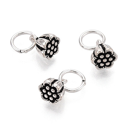 925 Подвески из стерлингового серебра в виде стручка лотоса, с печатью 925