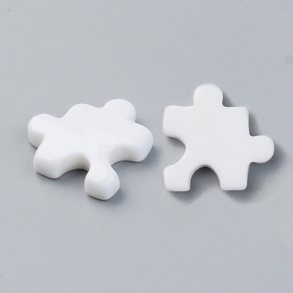 Resin Cabochons, Opaque, Puzzle