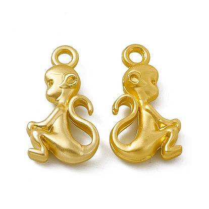Crémaillère pendentifs en alliage placage, sans cadmium et sans nickel et sans plomb, charme de singe