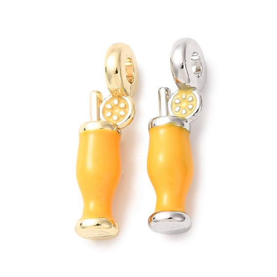 Подвески из эмали и сплава, лимонный напиток