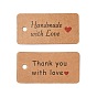 100 Подарочные бирки из крафт-бумаги со словами и печатными буквами, прямоугольные