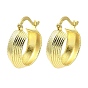 Rack Plating Brass Thick Hoop Earrings, Long-Lasting Plated, Lead Free & Cadmium Free