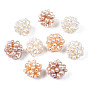Round Natural Cultured Freshwater Pearl Beads, Dyed, Handmade Ball Cluster Beads