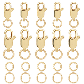 Стойки обшивки латунь когтя омара застежками, с открытыми соединительными кольцами из латуни и 304 нержавеющей стали