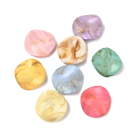 Акриловые бусины, Стиль имитация драгоценных камней, самородки, два тона