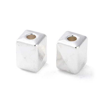 Alloy Beads, Long-Lasting Plated, Cuboid