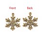 Zinc Tibetan Style Alloy Pendants, Snowflake Pendants, Charms for Christmas Day Gift Making, Lead Free and Cadmium Free, 29x22x3mm, Hole: 2mm