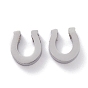 Ion Plating(IP) 304 Stainless Steel Charms, Horseshoe