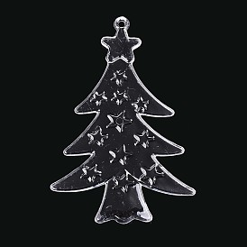 Прозрачные пластиковые большие подвески, рождественская елка