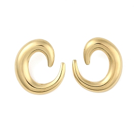 Левое и правое ионное покрытие (IP) 304 серьги-гвоздики из нержавеющей стали для женщин, Кольца, вихревые