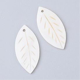 Freshwater Shell Pendants, Leaf