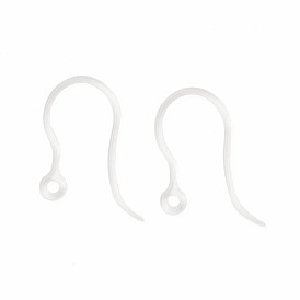 Crochets de boucle d'oreille en résine transparente, avec boucles horizontales