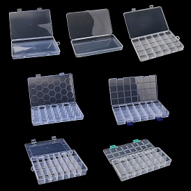 Plastic Grid Bead Containers, Rectangle