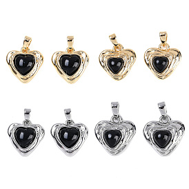 Латунь прелести, со стеклом, сердце