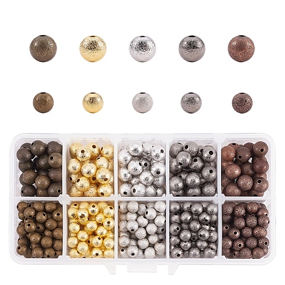Brass Textured Beads, Lead Free, Round