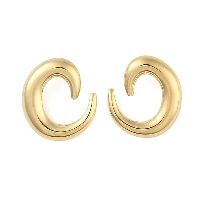 Левое и правое ионное покрытие (IP) 304 серьги-гвоздики из нержавеющей стали для женщин, Кольца, вихревые