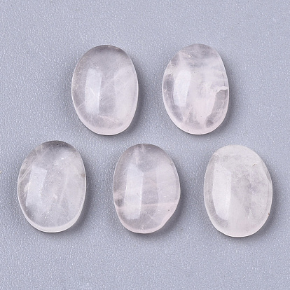 Natural Rose Quartz Cabochons, Oval