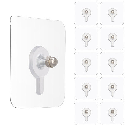 36шт. акриловые крючки-вешалки без следов, для фоторамки, квадратный